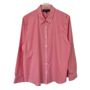 Jones New York Men’s XL Easy Care Gingham Button Up Long Sleeve Shirt Casual